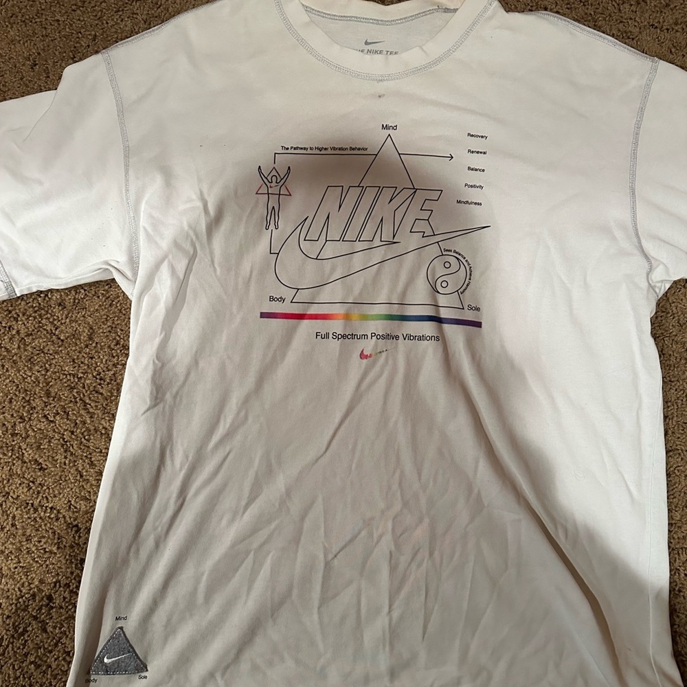 Nike White Graphic Tee for Men